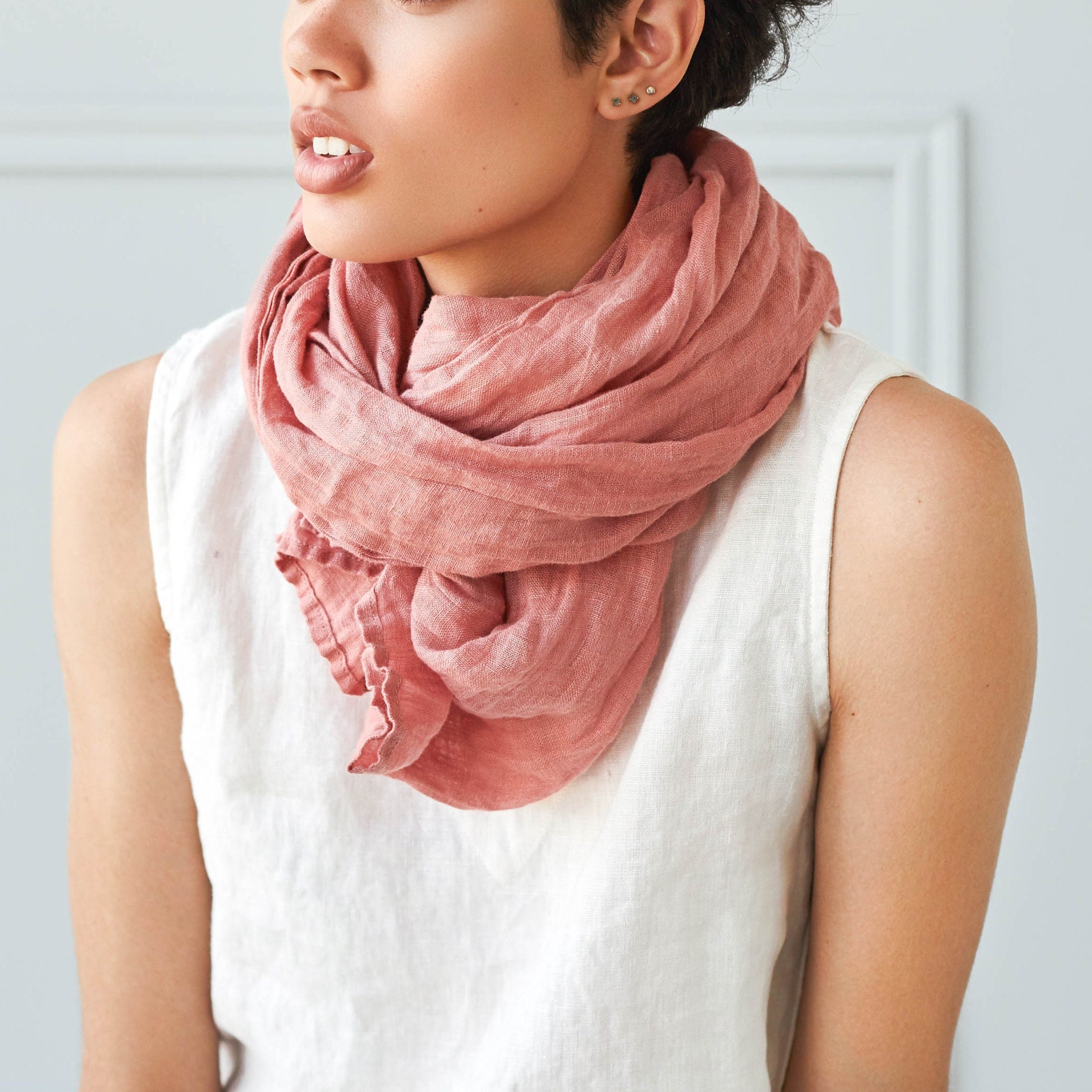 Linen SCARF / 9 Colors Available / READY to SHIP -  Canada
