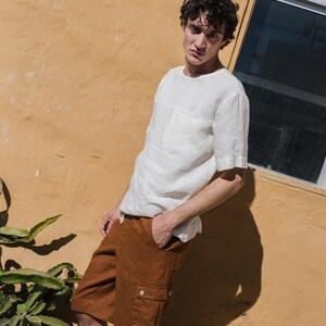 Pantalones cortos de lino para hombre MACKAY / pantalones cortos cargo / ropa de lino para hombre / ropa de lino para hombre