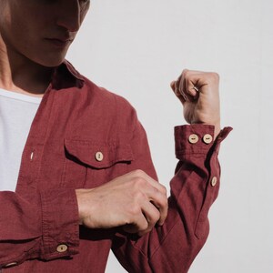 Linen shirt for men MONTREAL / long sleeve shirt / menswear / linen men shirt / mens clothing