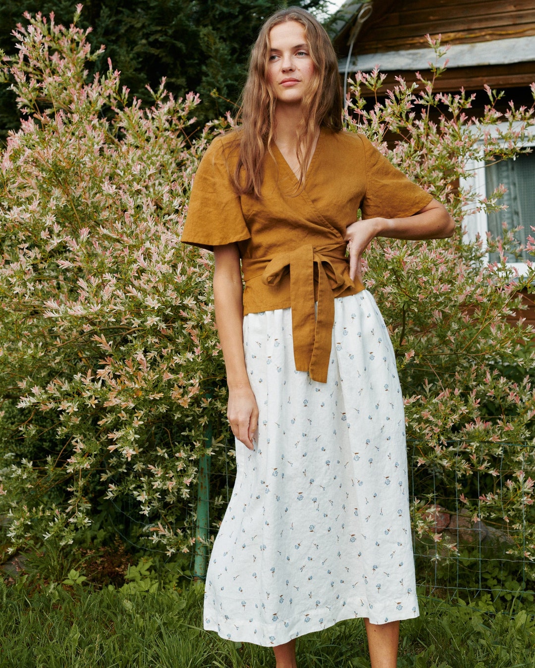 Sina Linen Skirt - Coco