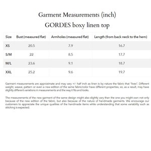 Haut carré en lin GORDES / haut en lin / haut en lin à manches courtes / chemisier en lin image 7