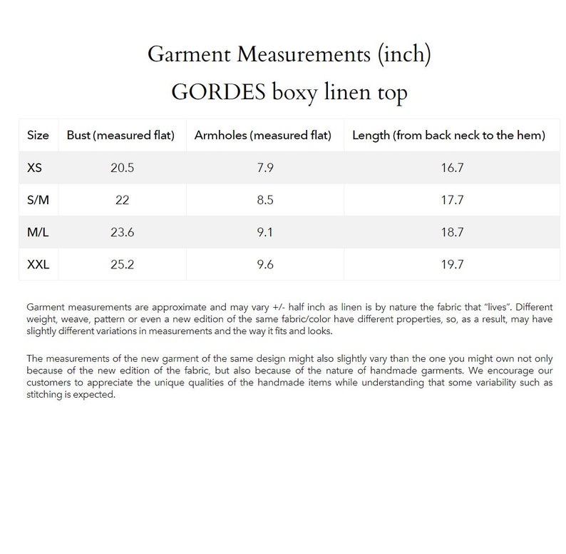 Haut carré en lin GORDES / haut en lin / haut en lin à manches courtes / chemisier en lin image 7