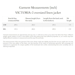 Chaqueta de lino VICTORIA-2 / chaqueta de gran tamaño / chaqueta de lino para mujer imagen 9