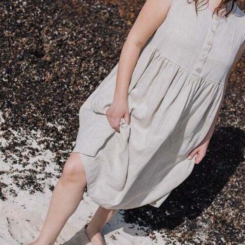 alba linen maxi dress Alba Linen Dress