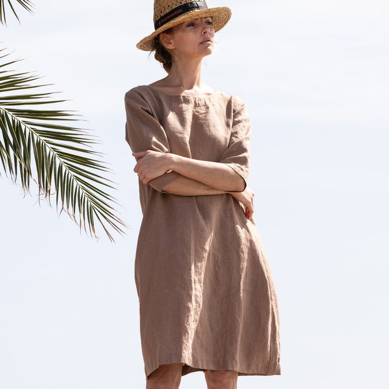 Linen Dress JANUARY / Washed Linen Tunic / Available in 41 Etsy