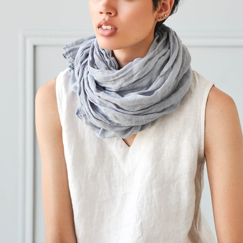 Linen SCARF / 6 colors available / READY To SHIP image 2