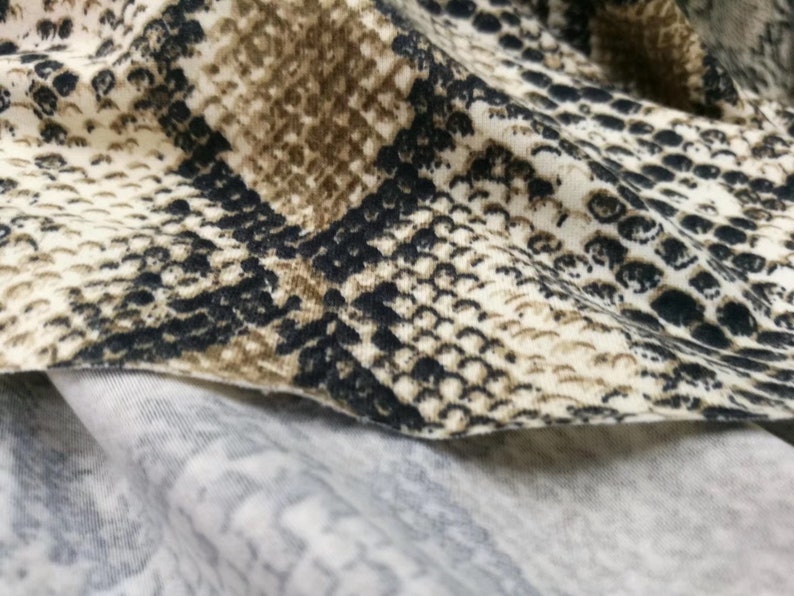 Special Brown Snake Skin Print 4 way Stretchy Latin Dance Fabric Costume Dress Spandex Fabric Sold by Yard 59\u201d WideYard Animal print