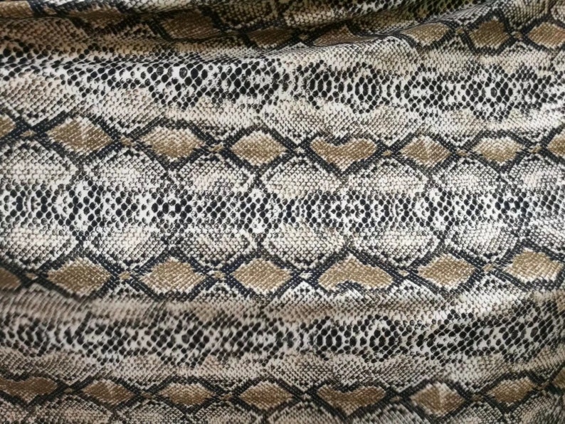Special Brown Snake Skin Print 4 way Stretchy Latin Dance Fabric Costume Dress Spandex Fabric Sold by Yard 59\u201d WideYard Animal print