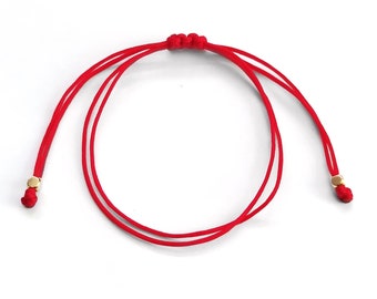 Pulsera de hilo rojo, pulsera de buena suerte, pulsera de protección, pulsera de los deseos, pulsera de la Cábala, pulsera de la suerte, hilo rojo del destino, regalo