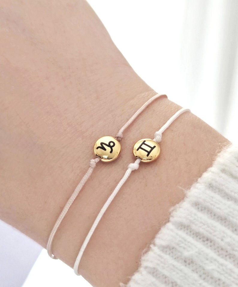 Zodiac Sign Bracelet, Zodiac Jewelry, Friendship Bracelet, Gold