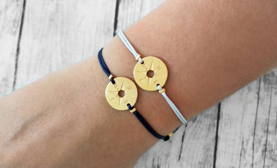 Gold compass bracelet deals