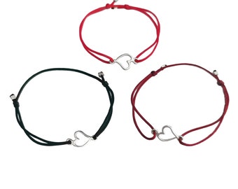 ★入手困難★PEACEMINUSONE HEART STRING BRACELET 피스마이너스원 하트 스트링 브레이슬릿 #1 핑크