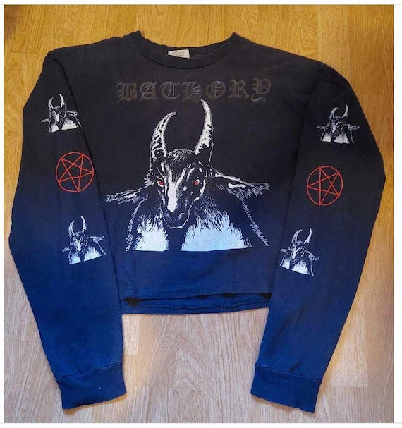 【White Goat Sleeve】Bathory / Bathory BATHORY cd cv WHITE GOAT Official LONG SLEEVE SHIRT LG New
