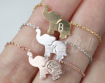 Personalized elephant necklace, Elephant jewelry, Christmas gift necklace, Animal necklace, Animal jewelry, Personalized BFF necklace,