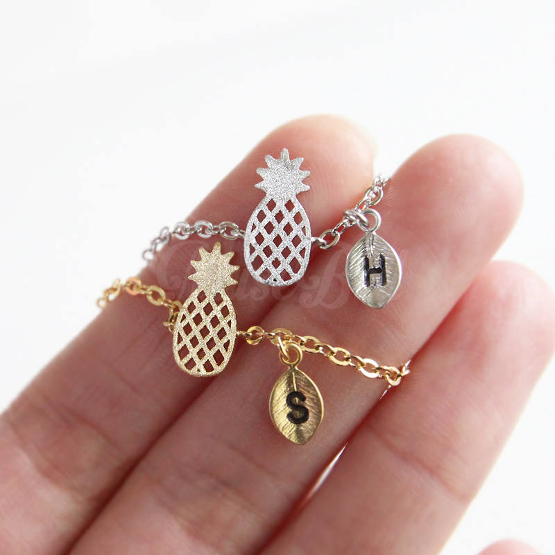 Personalized pineapple bracelet Pineapple fruit bracelet Etsy