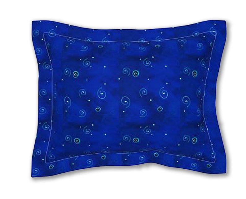 Wizard Wand Navy Blue Pillow Sham Designer Bedroom Linens