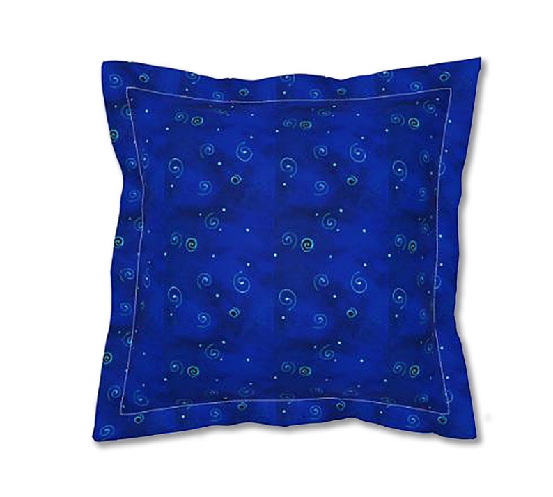 Wizard Wand Navy Blue Pillow Sham Designer Bedroom Linens