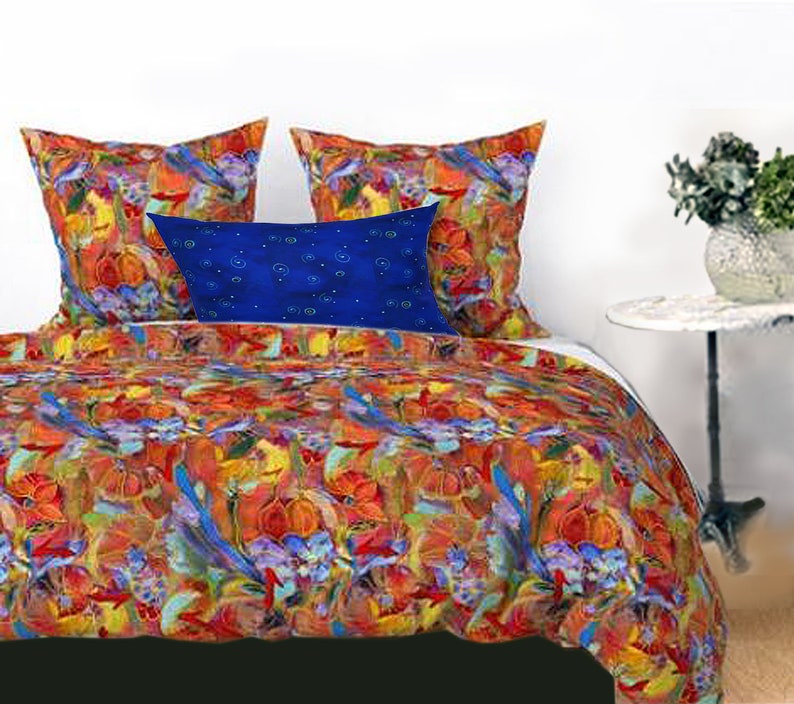 Wizard Wand Navy Blue Pillow Sham Designer Bedroom Linens