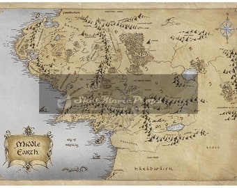 Old Middle earth Map