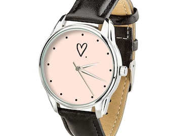 Reloj rosa para mujer con corazón Ziz reloj de pulsera reloj de pulsera de cuero reloj de plata para mujer reloj único para mujer reloj personalizado al por mayor