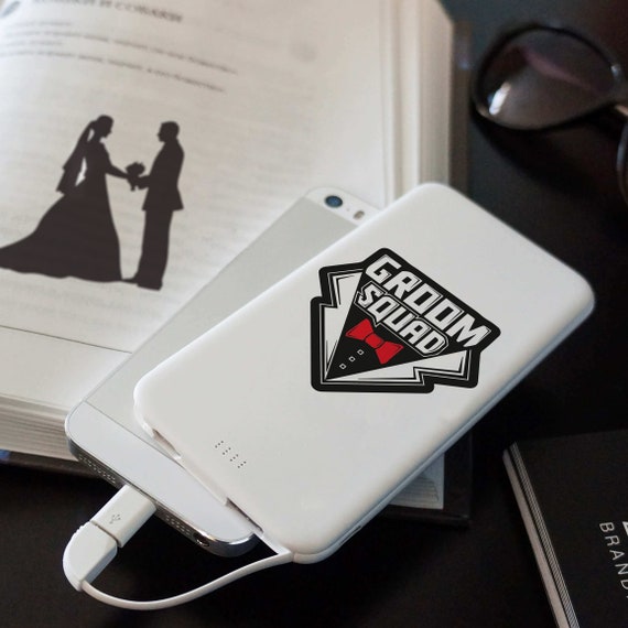 Wedding party custom gift for him power bank. Best man gift. Personalized gift groomsmen. Custom groomsmen gifts. Powerbank groom team gift. Il_570xn