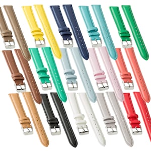 Watch strap 18 mm, easy - replace system. Watch bracelet, woman watch band, leather watch bands, wristwatch band.