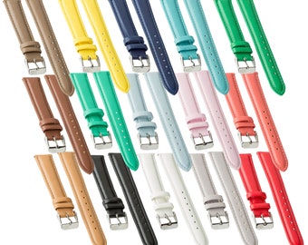 Watch strap 18 mm, easy - replace system. Watch bracelet, woman watch band, leather watch bands, wristwatch band.