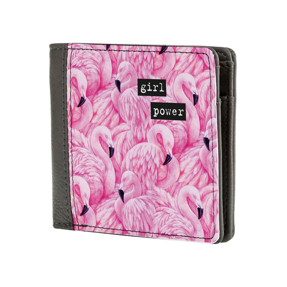 Women Wallet, Girl Power Women Wallets, Pink Wallet, Flamingo Leather
