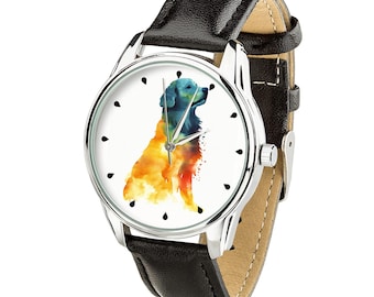 Watercolor Labrador Watch – Dog Lover Gift – Labrador Retriever Accessory – Unique Pet Lover Wristwatch