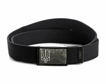 Ukrainian trident belt. Womens belt buckle. Mens belt. Ukrainian trident belt buckle.  Custom black belt buckles for men.