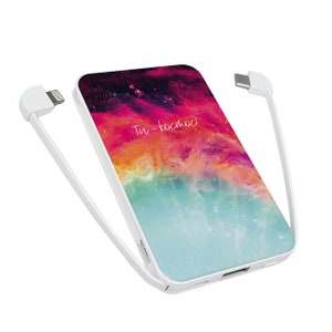Batería externa personalizada con mapa de viaje de 5000 mah. Batería externa personalizada tu eres mi espacio. Batería externa para iPhone Sunny lama. Batería externa USB Avocado.