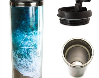 Taza de café Ocean, taza acogedora para él, taza de café para llevar, taza térmica para ella, taza inspiradora, tazas para exteriores, taza para automóvil, taza de viaje personalizada al por mayor