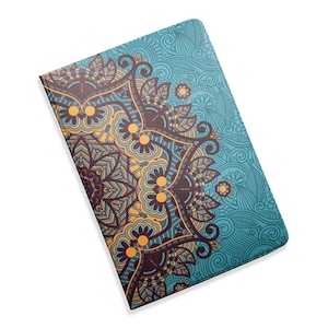 Organizador bohemio para ella. Funda para pasaporte. Funda de cuero para pasaporte para mujer. Organizador de viajes. Billetera de viaje dorada. Regalos de viaje al por mayor.