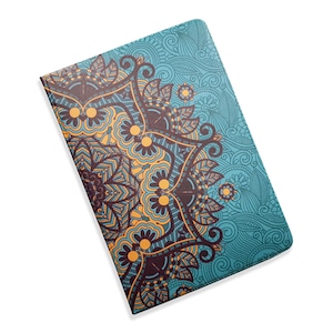 Boho organizer planner for her. Passport holder. Women leather passport cover. Travel organizer. Gold travel wallet. Gift travel wholesale. image 1