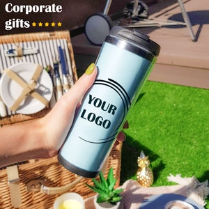 Your Logo on Tumbler Custom Corporate Gifts - Souvenirs for Business Event Corporate Team gifts Custom Branded Mug Promotional Thermos Print