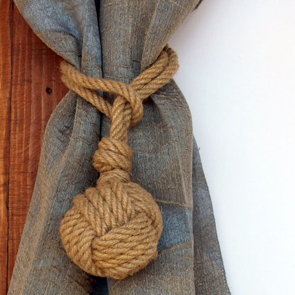 Rope Curtain Tie Backs Etsy