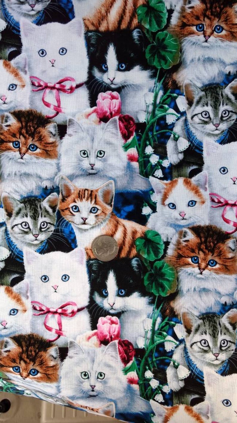 Cats Fabric Etsy