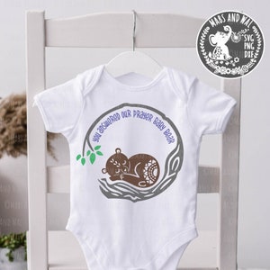 Woodland animals bear SVG PNG DXF digital cutting file/baby animal svg/bear nursery decor png/bodysuit decal svg/woodland svg/commercial use