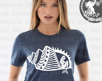 貝殻の中の人魚 SVG PNG DXF デジタル カッティング ファイル/人魚 SVG/貝殻 SVG/人魚の装飾 SVG/ビーチ ライフ SVG/商用利用/カッティング テンプレート
