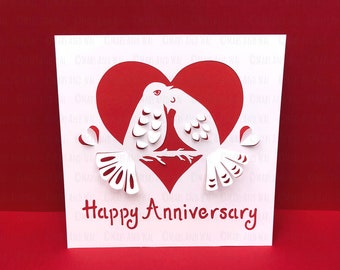 Download 3d Anniversary Card Svg Etsy