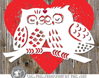 Owl Love Svg Etsy
