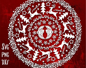 Download Mandala Christmas Svg Etsy PSD Mockup Templates