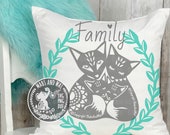 Fox family wreath SVG PNG DXF digital cutting file/folk style fox svg/fox family wreath/woodland animal svg/fox nursery decor/commercial use