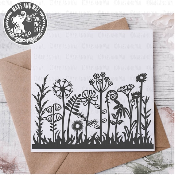 Flower meadow SVG PNG DXF digital cutting file/meadow flowers/wild flower svg/flower meadow/wildflower meadow/bunch flowers/commercial use