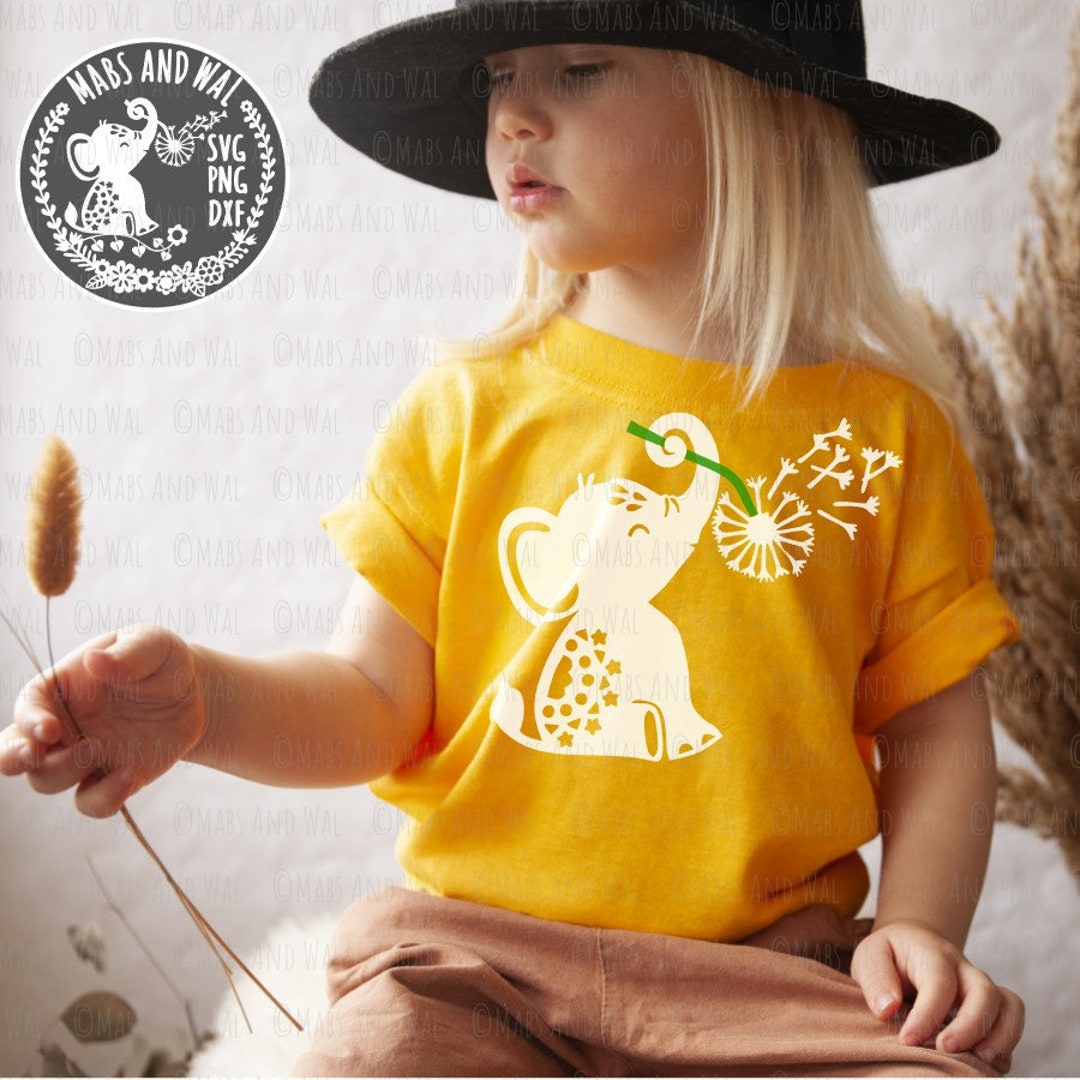Elephant Dandelion 2 SVG PNG DXF Digital Cutting File/elephant - Etsy