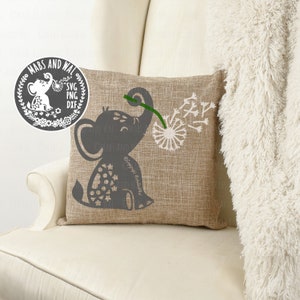 Elephant Dandelion 2 SVG PNG DXF Digital Cutting File/elephant Svg ...