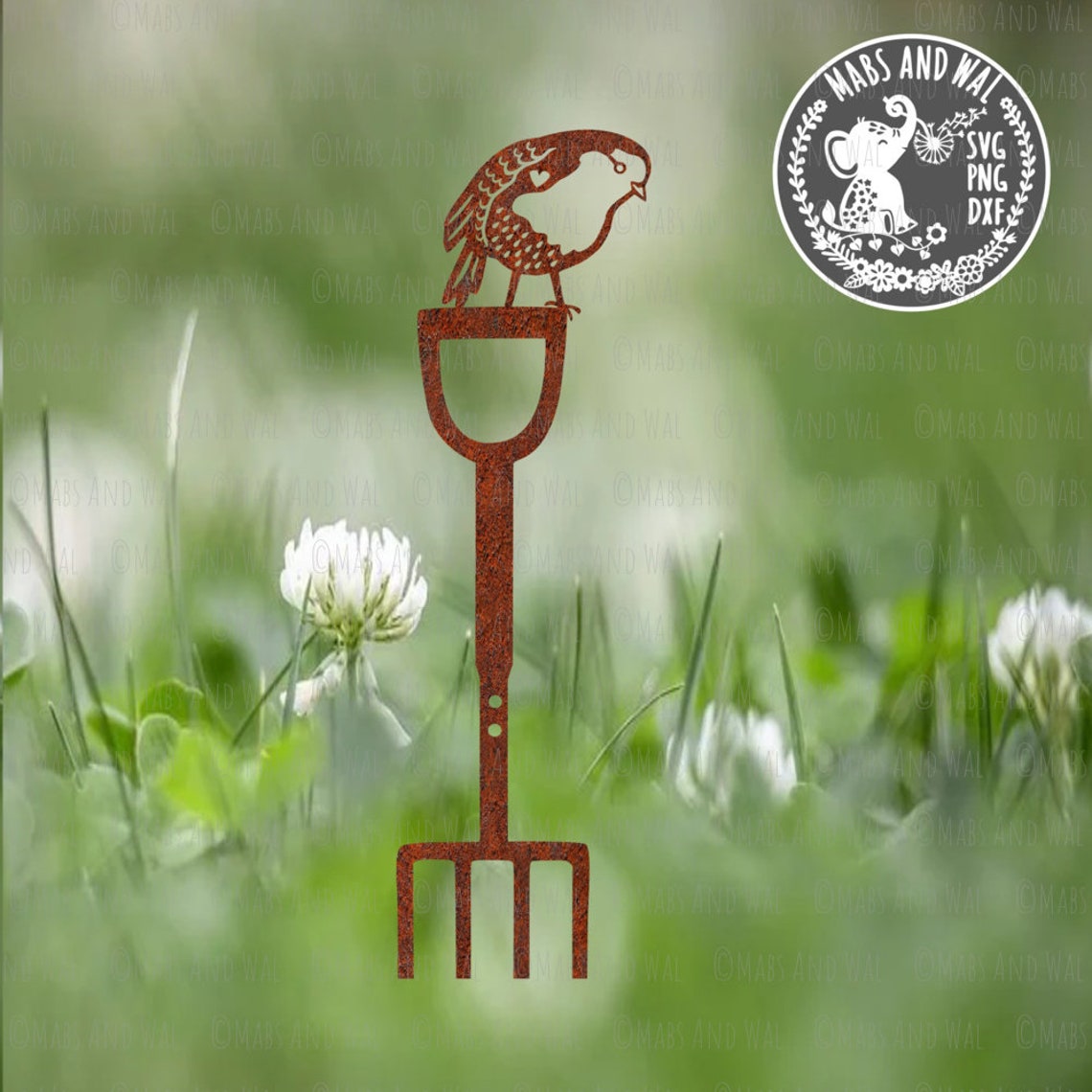 Robin garden fork SVG PNG DXF digital cutting file/robin Etsy