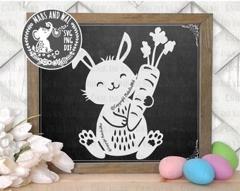 Rabbit and carrot SVG PNG DXF digital cutting file/easter bunny svg/Bunny rabbit svg/rabbit svg/easter svg/easter egg hunt/commercial use