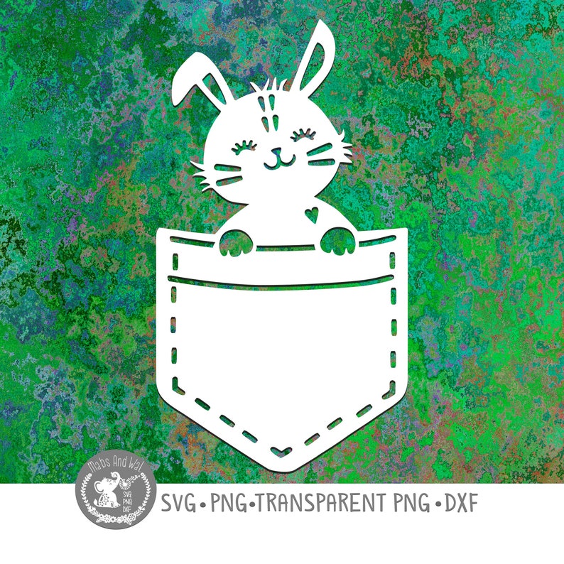 Pocket rabbit SVG PNG DXF digital download cutting file/rabbit | Etsy