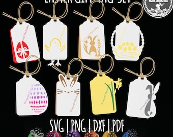 Easter gift tags SVG PNG DXF Pdf digital cutting file/Easter svg/Easter gift/happy Easter tags/present tag/gift tag template/Easter prezzie
